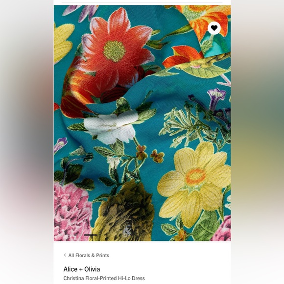 Alice + Olivia Christina Floral Printed Hi Lo Dress - Picture 5 of 5